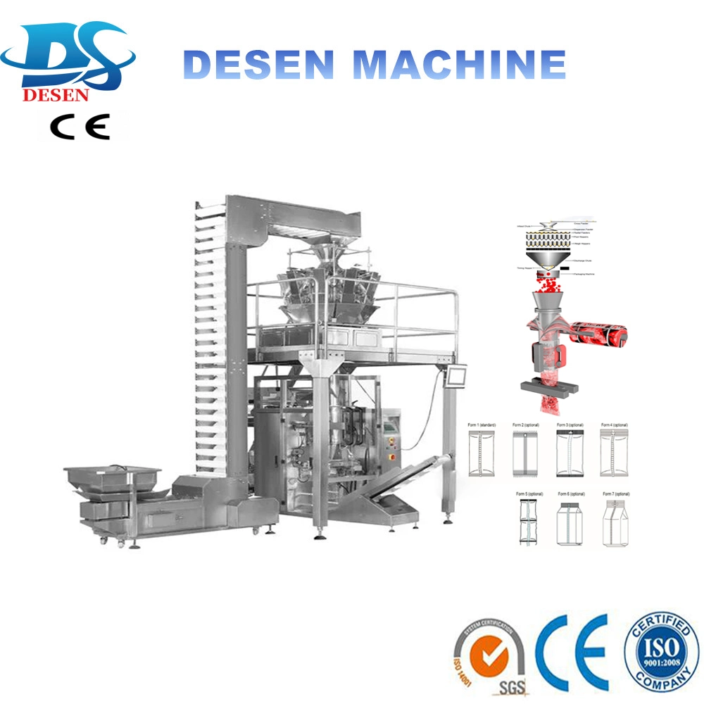 Chinese Fully Automatic Servo Driven Multi-Function Ice / Sugar Cube Bag Packing Machine