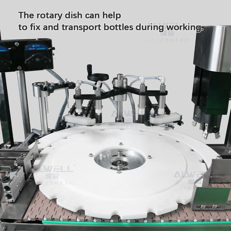 Produtos farmacêuticos rotativo automático 10ml líquido oral Frasco de vidro pequena queda de olho conta-gotas de óleo essencial Eliquid Garrafa de Enchimento de pulverização de soro e nivelamento da máquina de rotulação