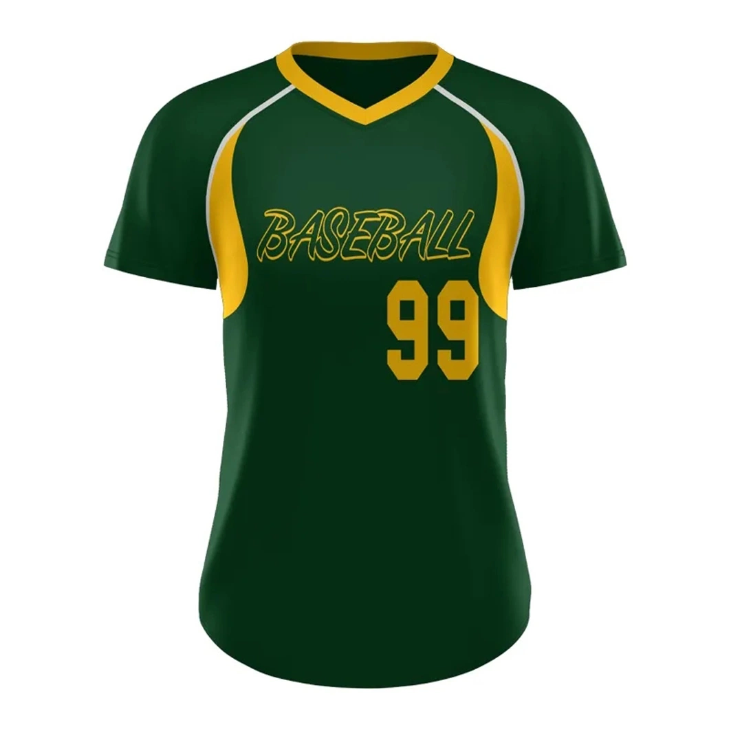 OEM Professional Printed Softball Tops Custom Made Team Baseball Shirt