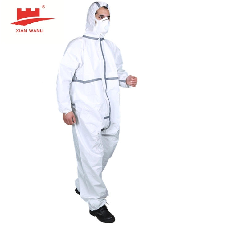 Hazmat Suit Protects Disposable Hospital Safety Full Body Chemical Protection Isolation Clothing