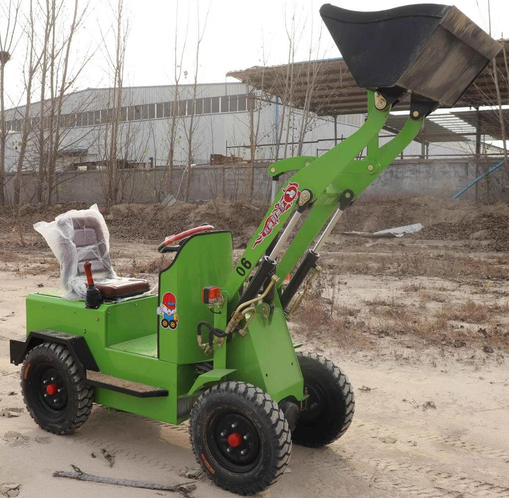 Mini-tracteurs à chargement automatique de chargeur électrique à quatre roues motrices avec CE