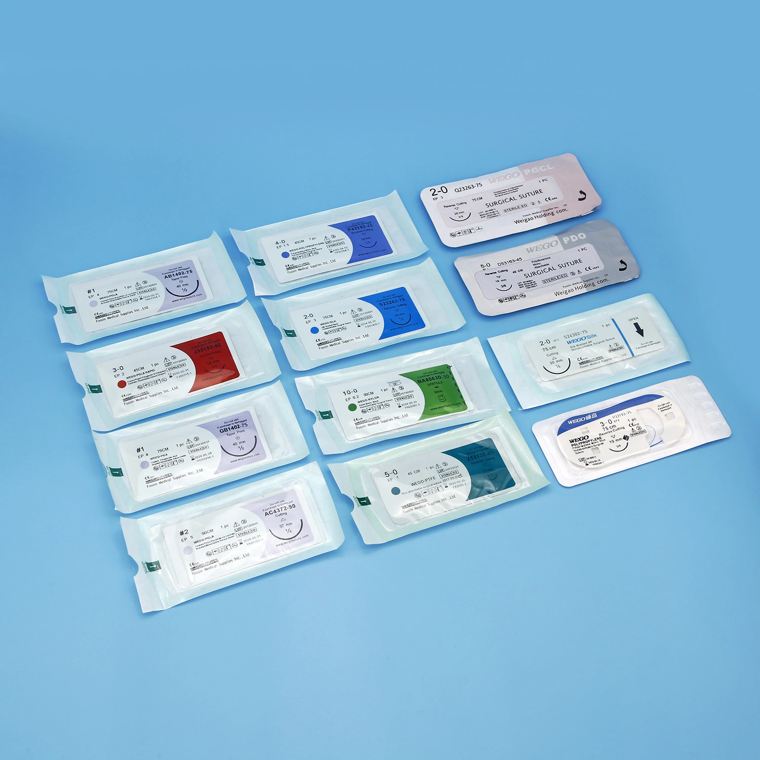 Wego Black Color Silk Surgical Suture Products