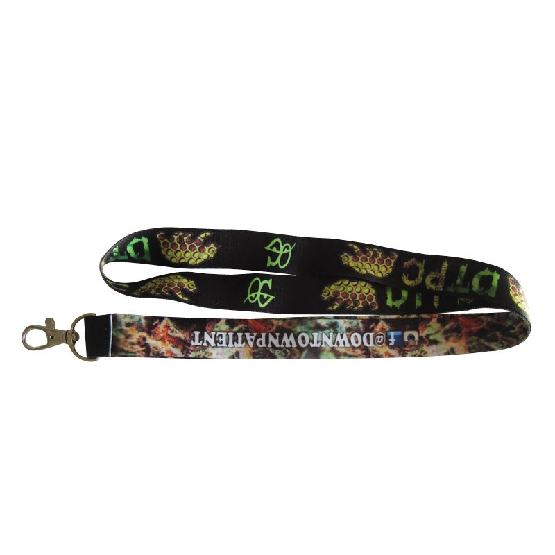 Hot Selling Custom Elastic Nylon Woven Heat Transfer Printed Sublimated Military Uniform Lanyards with Safety Buckle