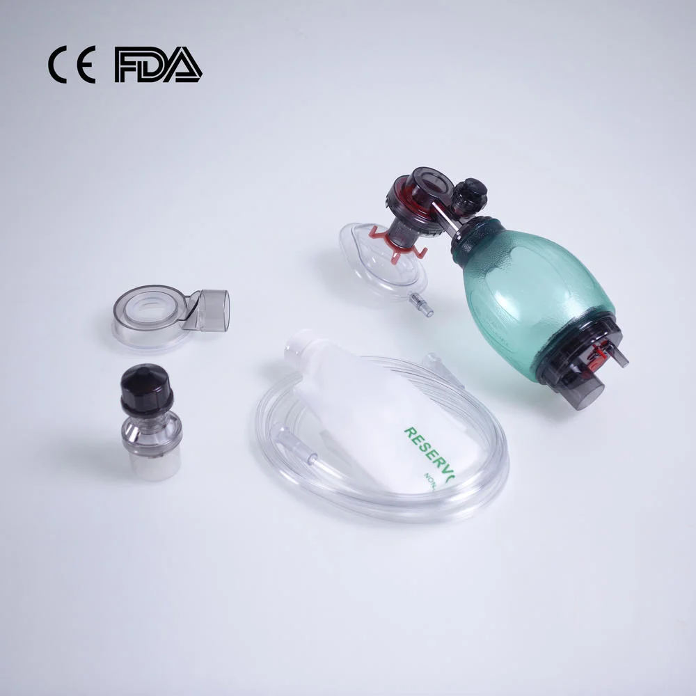 Disposable PVC Ambu Bag Manual Resuscitator Kit with Reservoir Bag and Oxygen Mask for Emergency Rescue for Infant Size