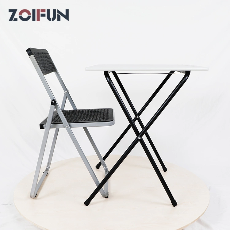 MDF Pencil Hole Small Desk Foldable Plastic Folding Chair School Classroom Outdoor Use Table Set