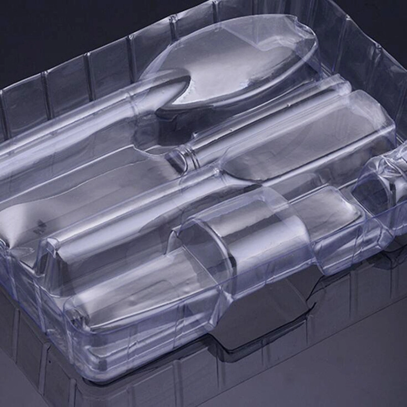 Fábrica china PVC personalizadas estuche de plástico transparente de embalaje del producto bandeja