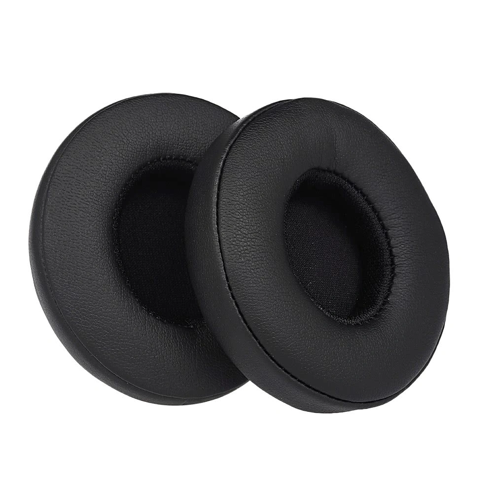 2pcs Casques remplacement coussinets doux tampon de l'oreille Coussin pour Beats Solo 2 / 3 Un casque sans fil - noir