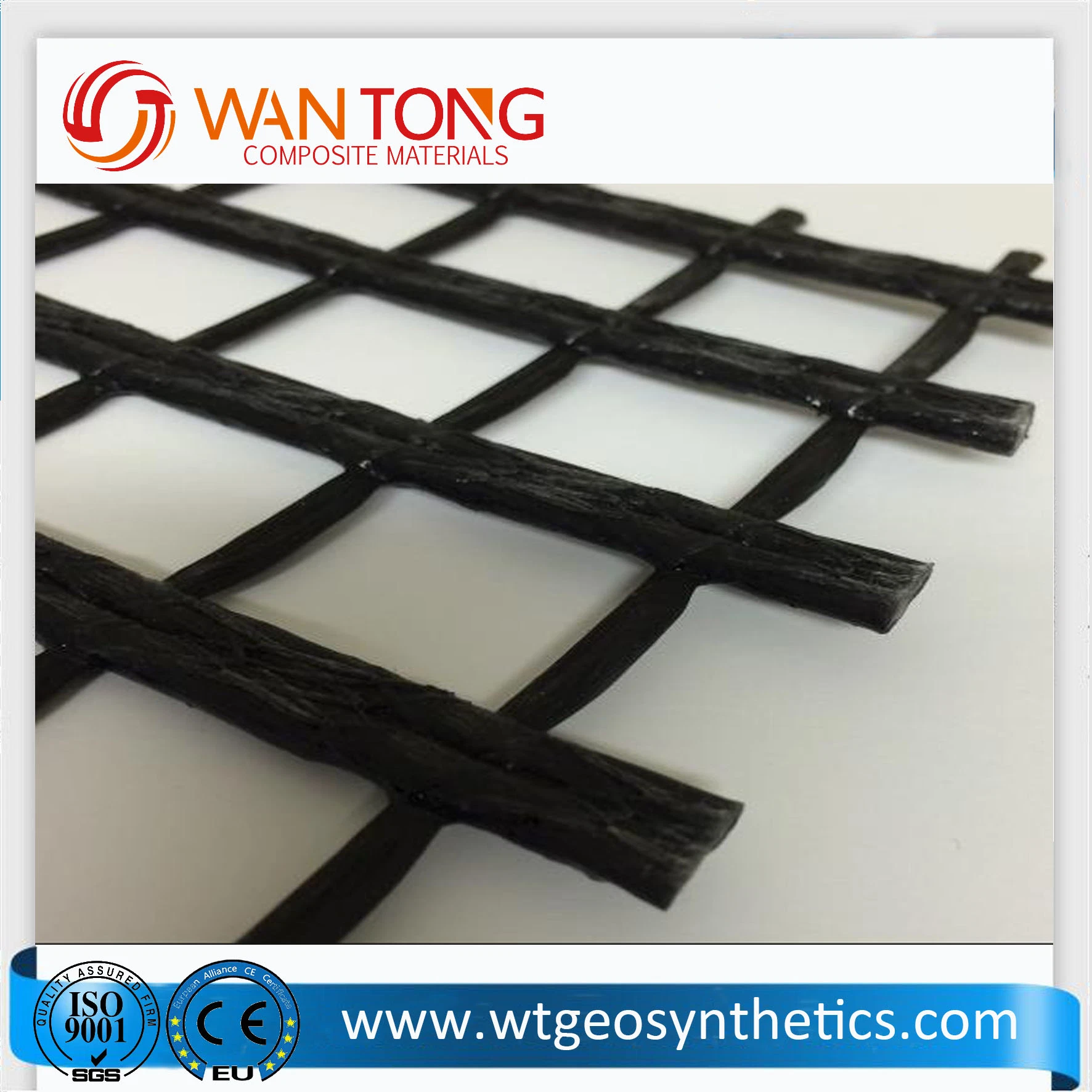 High Tensile Strength Pet Biaxial Geogrid