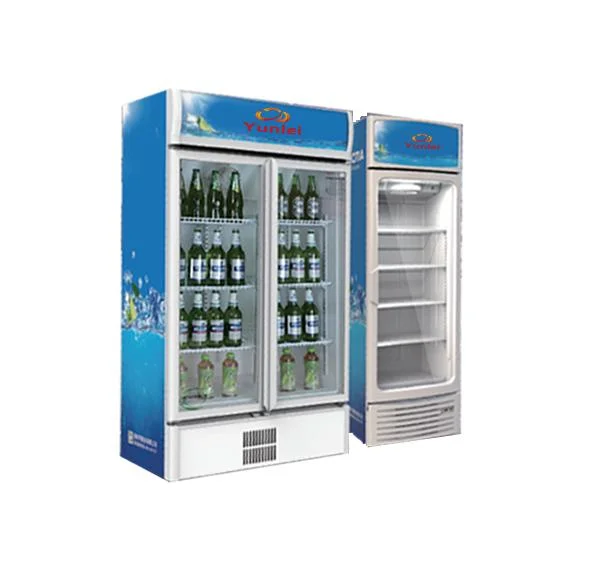 Supermercado Pantalla Abierta refrigeradores Enfriador de bebidas de la puerta de vidrio de cerveza Tienda Mostrar neveras