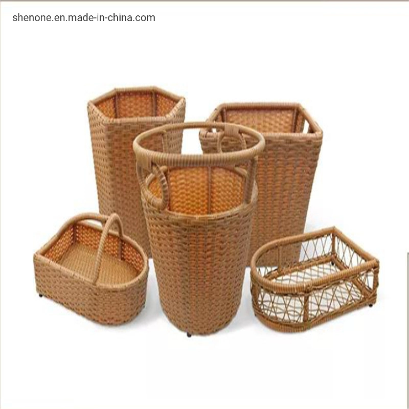 Shenone Rectangle Woven Laundry Cloth Laundry Basket Wardrobe Organizer Storage Box