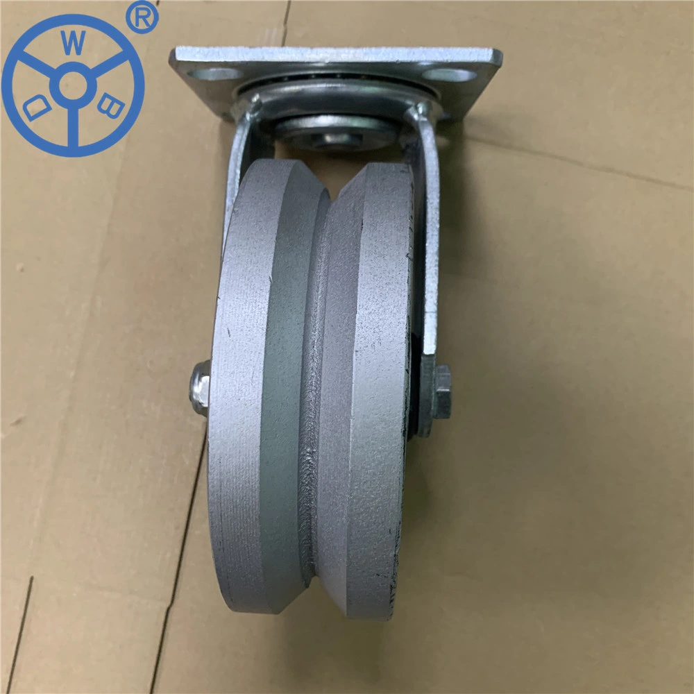 5 Inch Wheels Heavy Duty Caster Wheel Industrial Castor V Groove Wheel Iron Hollow Ruedas Giratorias