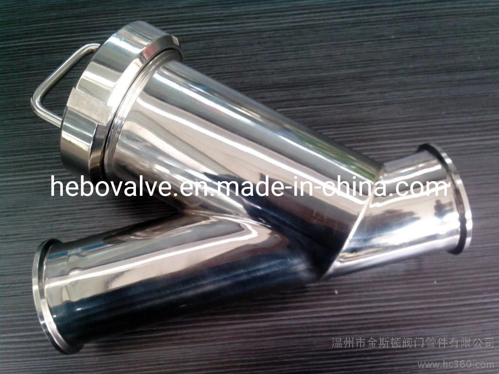 Sanitary Stainless Steel Angle Type Strainer for Beverage Dairy