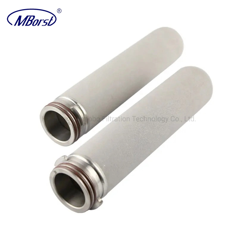 High Purity Titanium Metal Powder Filter Cartridge Stainless Steel Sintered at High Temperature for Steam Oxidizing Corrosive Liquids/Gas Filtration 1/5 Micron