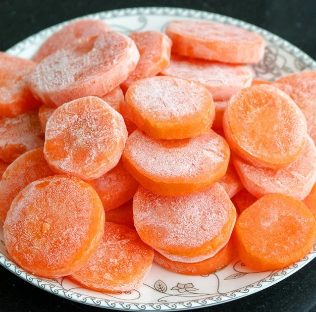 Congelados saudáveis de elevada qualidade cenouras secas fatias de vegetais de nutrição completa