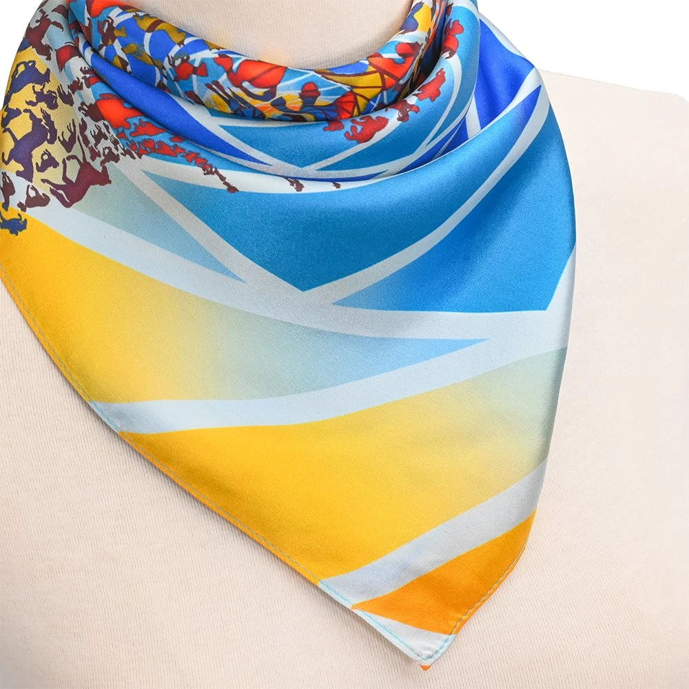 Напечатано Double-Layer шелковицы шелковые шарфы леди шелковые шарфы настройки