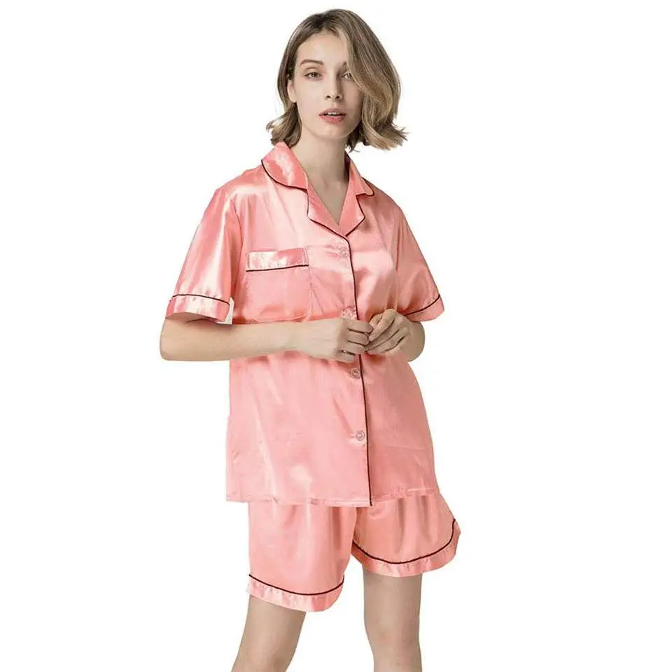 Pijama de dos piezas de ropa de salón de tamaño Plus para mujer 100% poliéster Juego de ropa para dormir