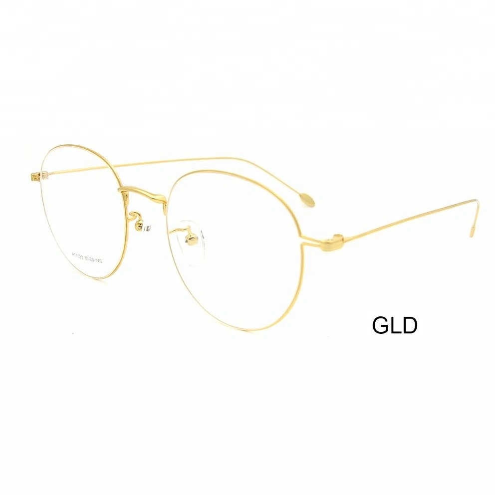 Hot Sale Ready Goods Fashion Slim Frame Silver Gold Colors Optical Gafas for Man