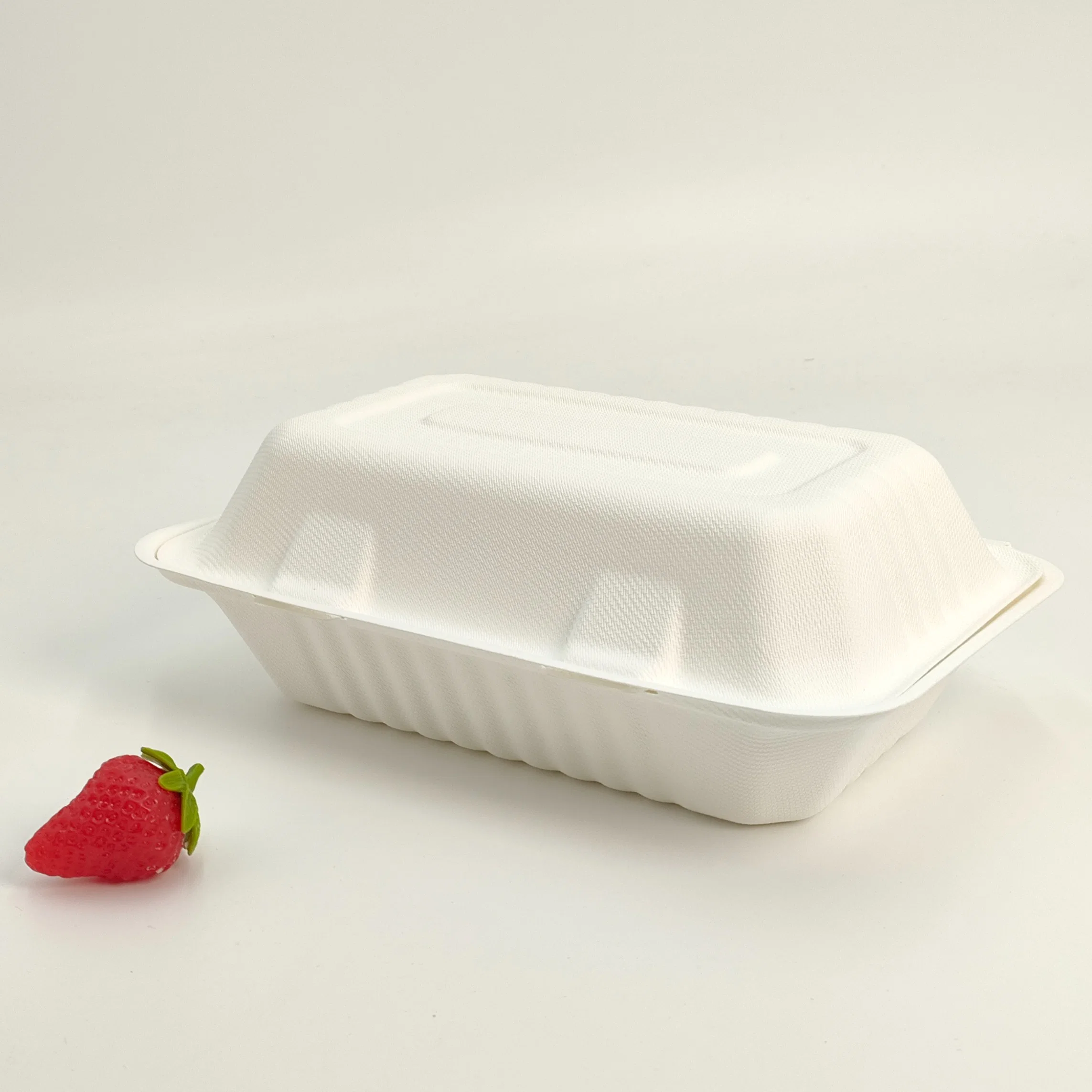 Eco-friendly Desposable bagazo Dinnerware azúcar Microondas Calefacción Caja de almuerzo segura