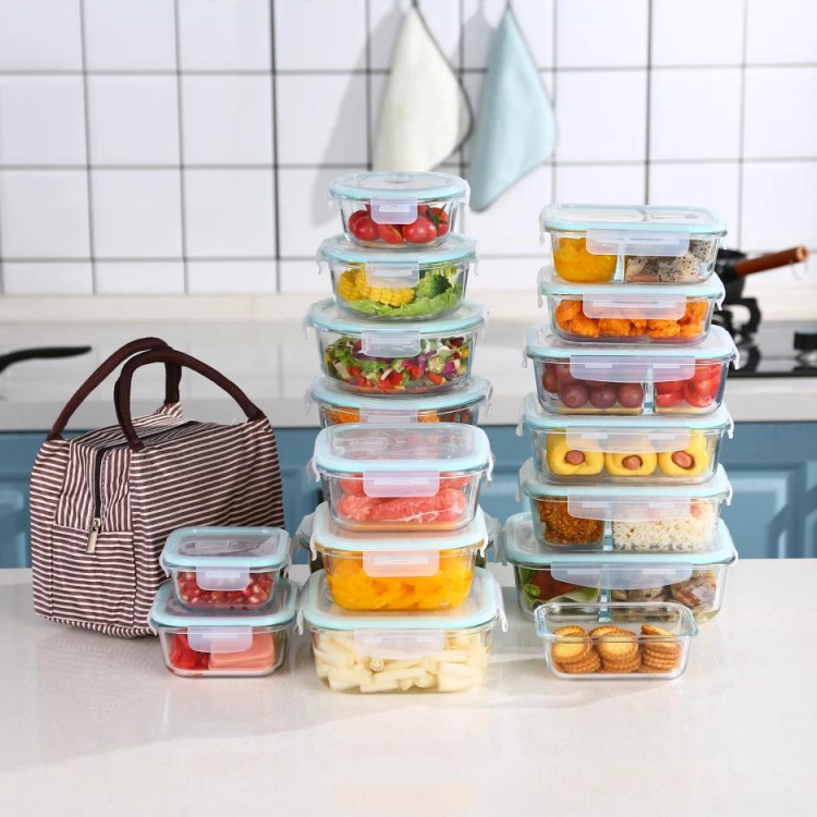 High quality/High cost performance  Airtight Glass Meal Prep Containers Food Storage Container