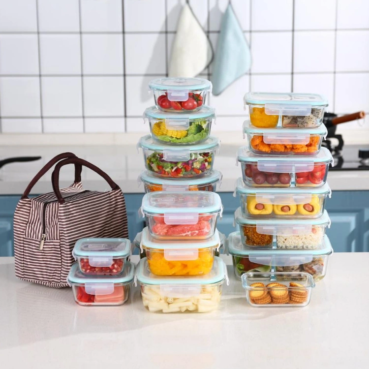 Hochwertige Luftdichte Glas Mahlzeit Prep Container Food Storage Container