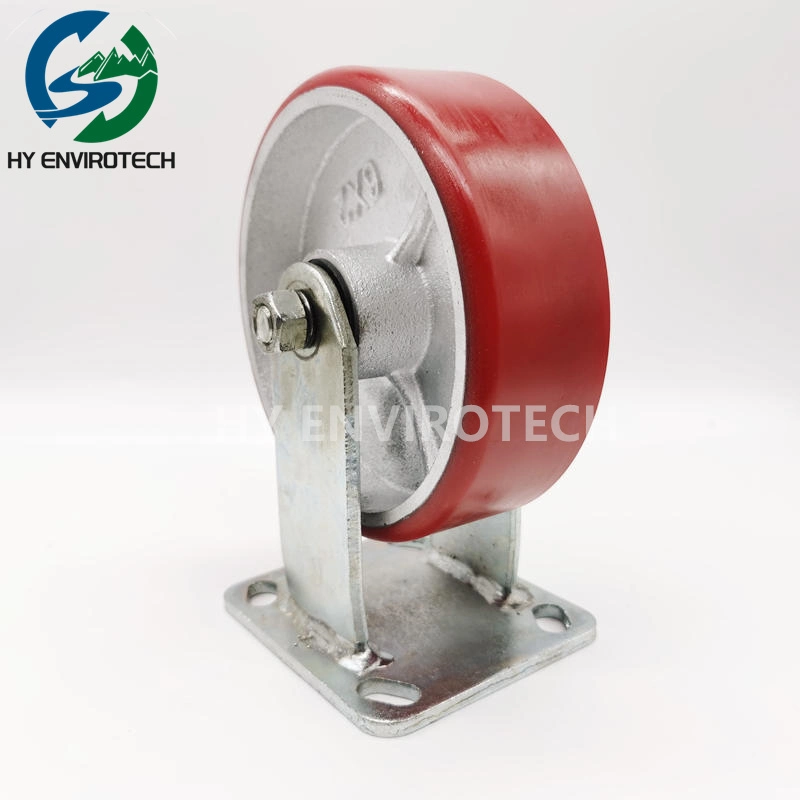 6"X2 Mold PU on Iron Core Swivel Caster Used on Waste Dumpster From Hy Envirotech