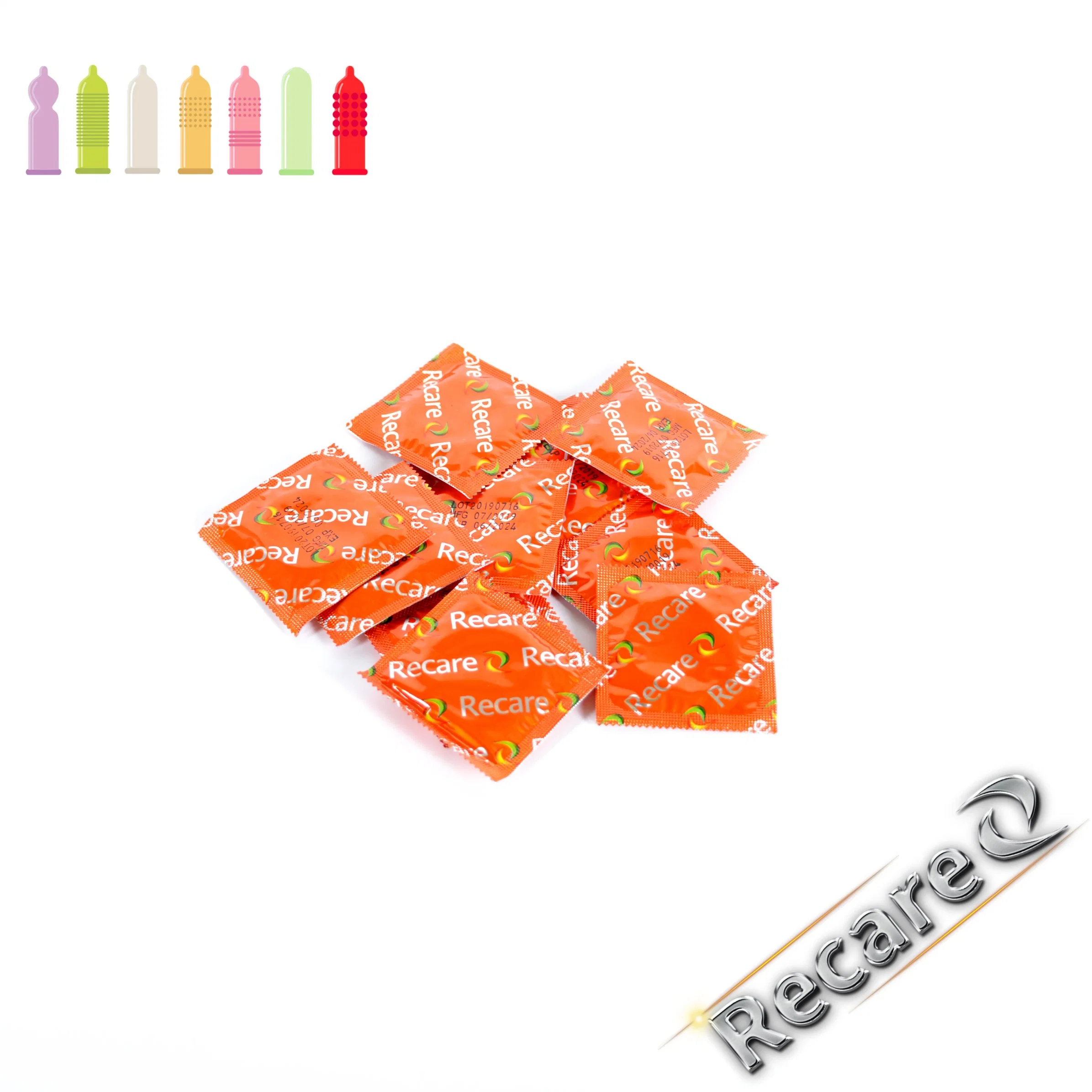 Sensitive and Comfortable Feeling Natural Lubricated Strawberry Condoms