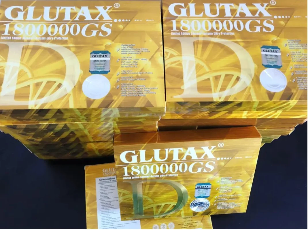 Glutatione injetável Glutax 1800000GS original Itália para clareamento da pele e Whitenting