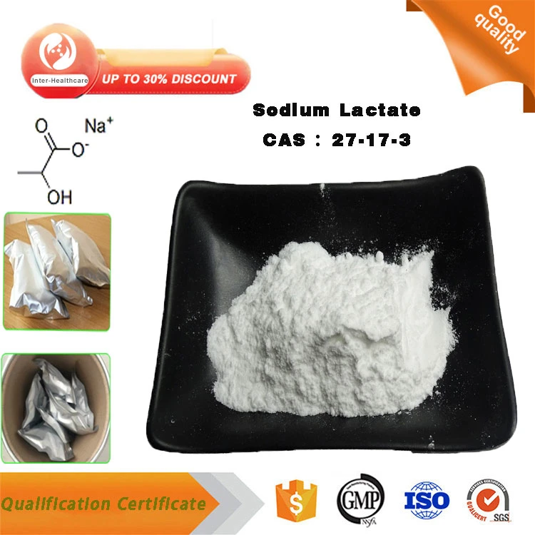 Os fabricantes fornecem lactato de sódio puro em pó CAS 27-17-3 lactato de sódio