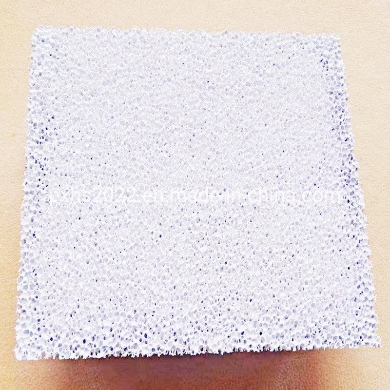 12*12*2inch 10-60ppi Ceramic Foam Filter Alumina Oxide Material