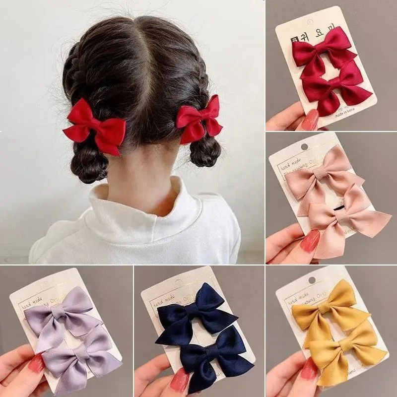 Bow Hair Pins for Baby Girls Ins Korean Cute Flower Bow Hair Clip Baby Girl Hair Accessories