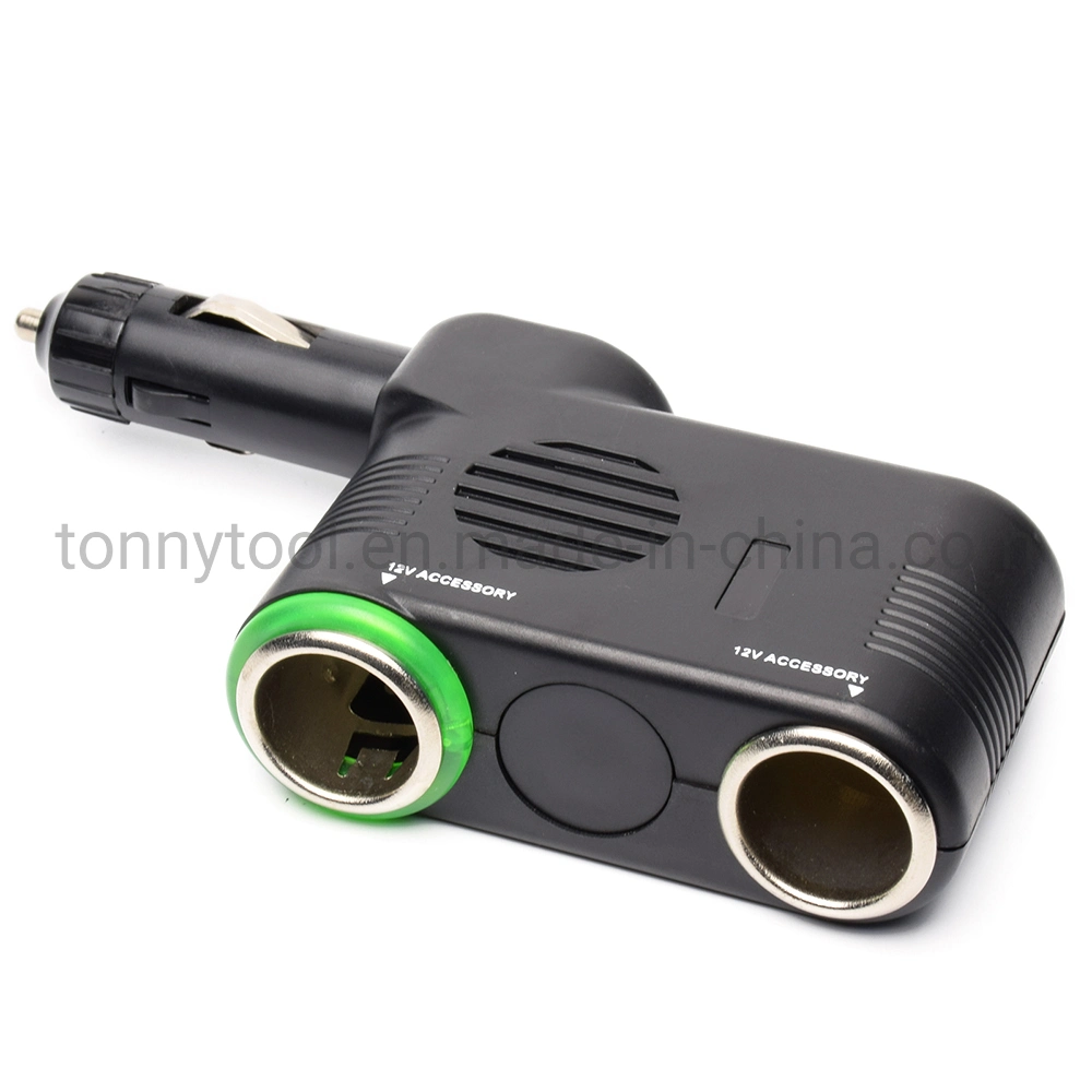 DC 12V 2 Way Car Cigarette Lighter Socket Charger Splitter