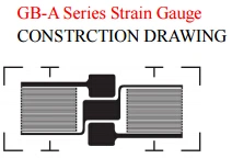 Chinese High quality/High cost performance  Single Axis Half Bridge Strain Gauges GB