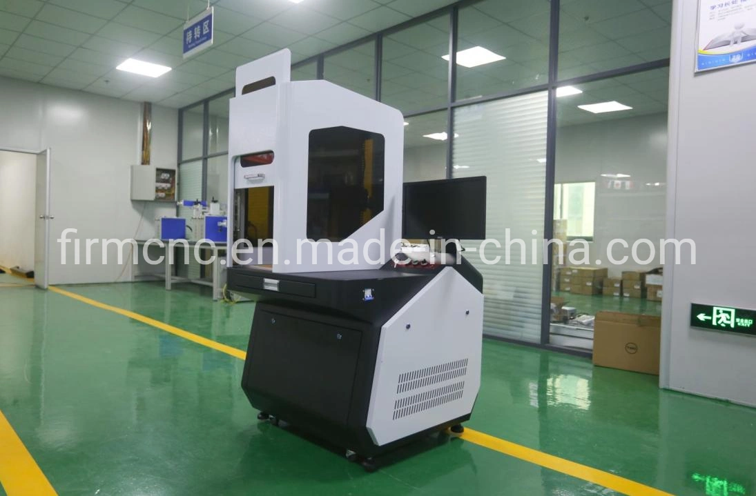 Enclosed 50W CNC Plastic Metal Printing Engraving Machine 3D Logo Fiber Laser Marker for Sale