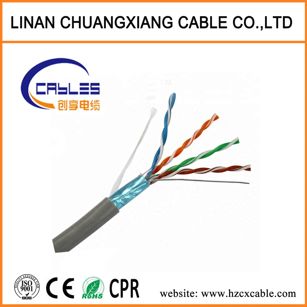 LAN Cable 24AWG Copper Wire Conductor FTP Cat5e Network Cable for Indoor and Outdoor Communication Cable Data Cable Comouter Cable