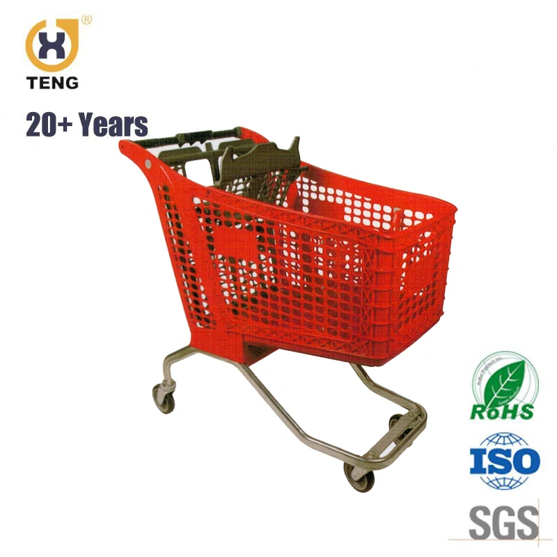 Popular Supermarket Plastic Shopping Cart