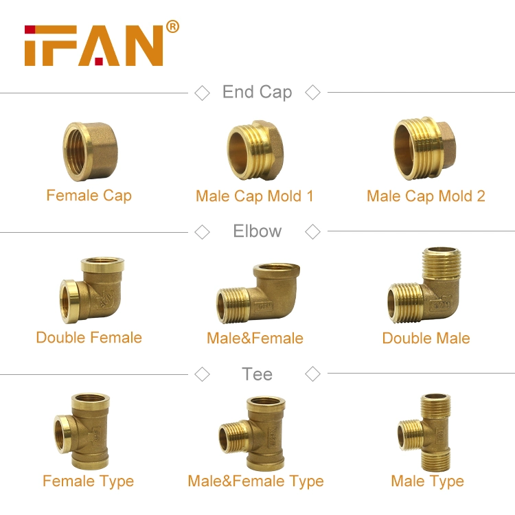 Ifan Customized Plumbing Sanitary Male Thread Elbow 20-32mm Brass Elbow Fittings