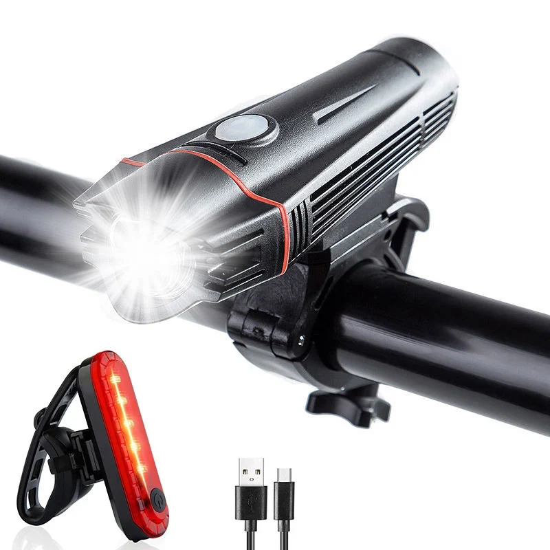 USB Rechargeable LED Flashlight Waterproof Super Bright Bike Headlight