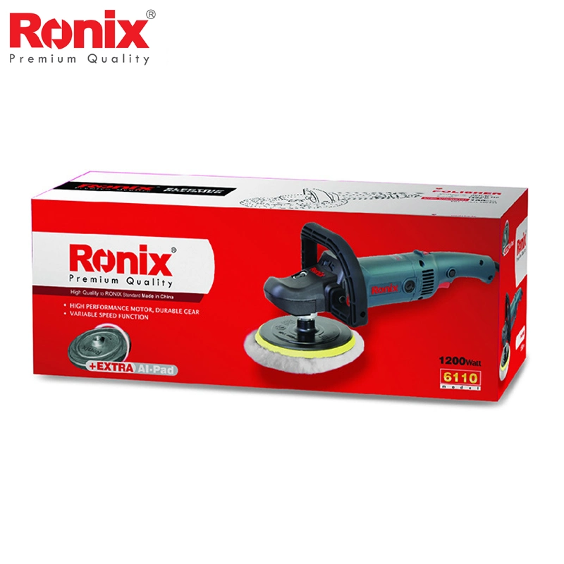 Ronix موديل 6110 1200 واط 180مم قدرة مغذي السيارة الكهربائية المحمولة آلة Polisher