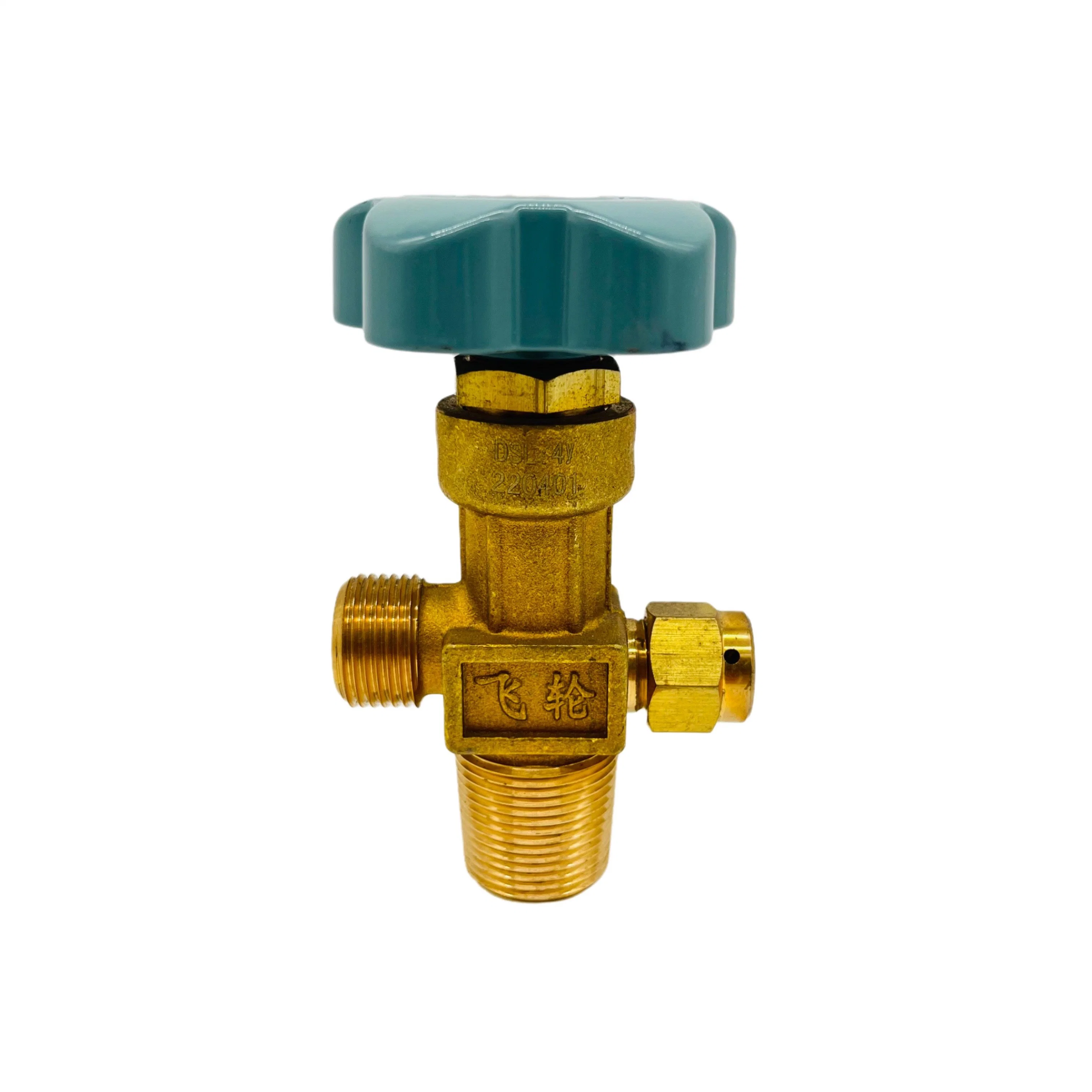 QF-2 Brass Hpb5-1 Manual 15MPa 4mm Gas Industrial Tipo Flapper Botella de la válvula para oxígeno O2 nitrógeno N2 Aire con 8/G5 rosca de salida