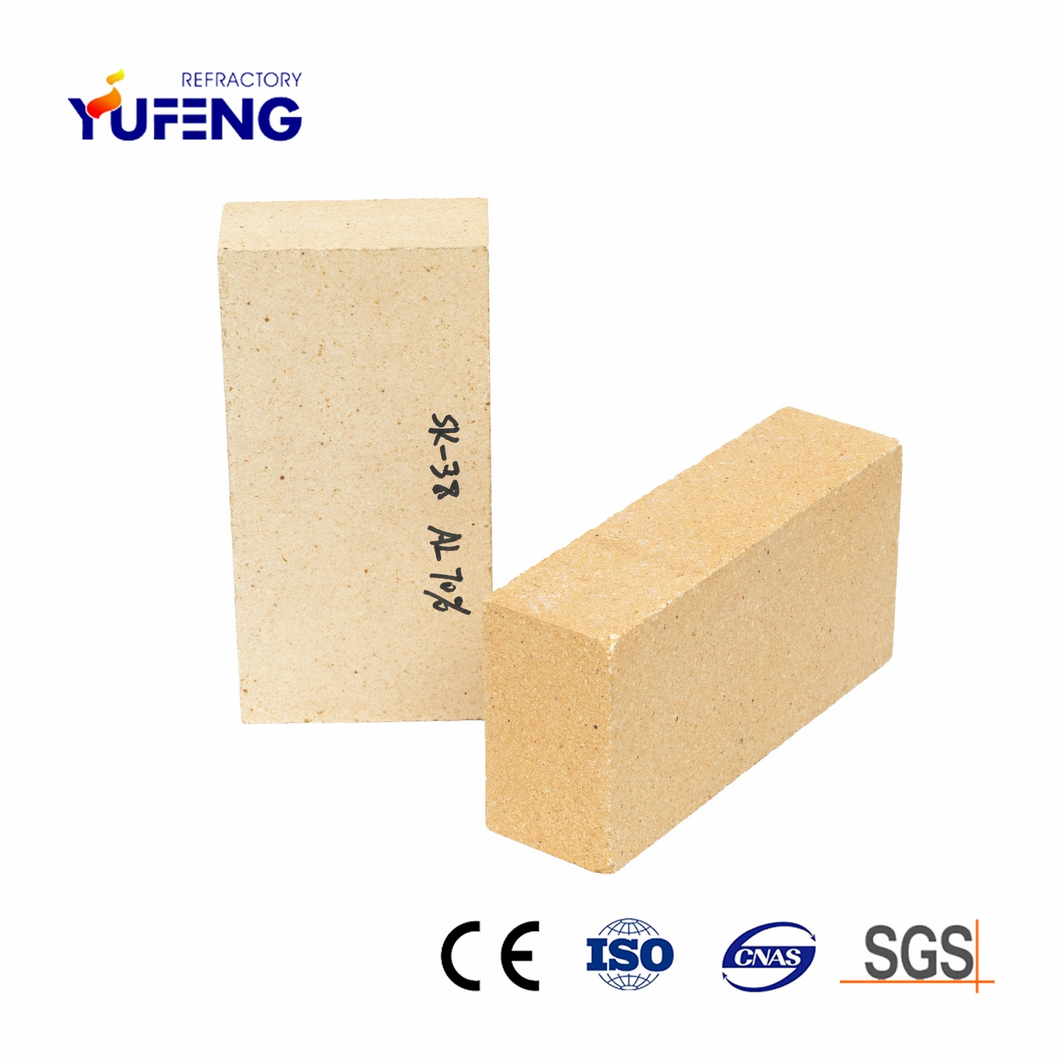 Resistente a golpes térmicos OEM Refractory High Alumina Brick para la pila