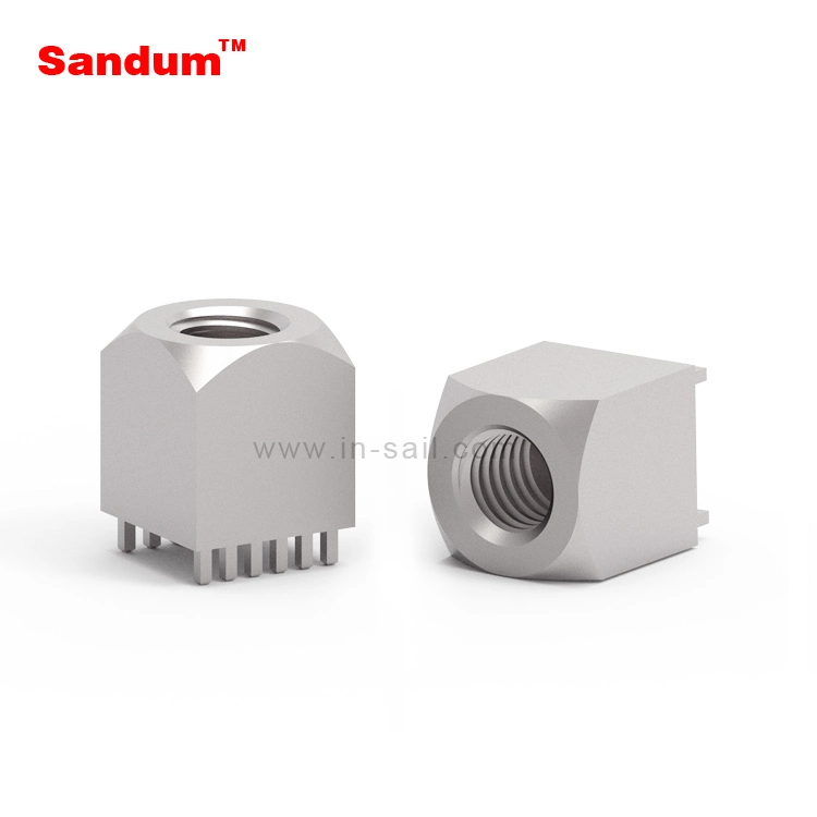 PCB Press-Fit Block PCB Connector Nut, Full Plain for Cable and Fuse Fixing 7461097