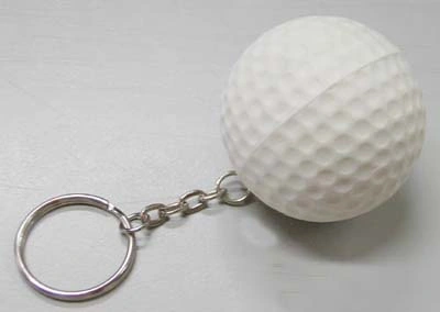 Keychain Golf Ball Shape PU Foam Sports Stress Ball Keyring Item Wholesale Market Movement Toys Juguetes OEM Gadgets Personalized Gift for Promotion Funny Party