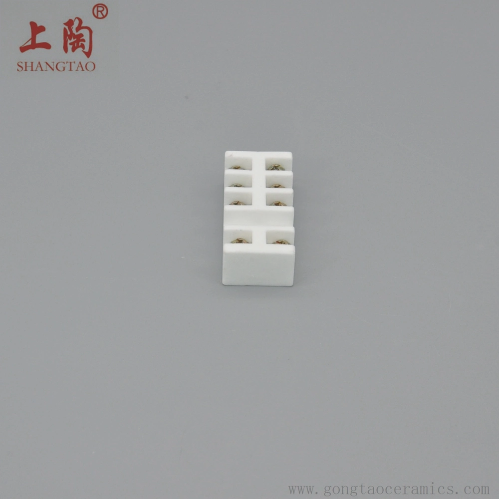 Beige High Temperature Steatite Ceramic Terminal Block Ceramic Connector