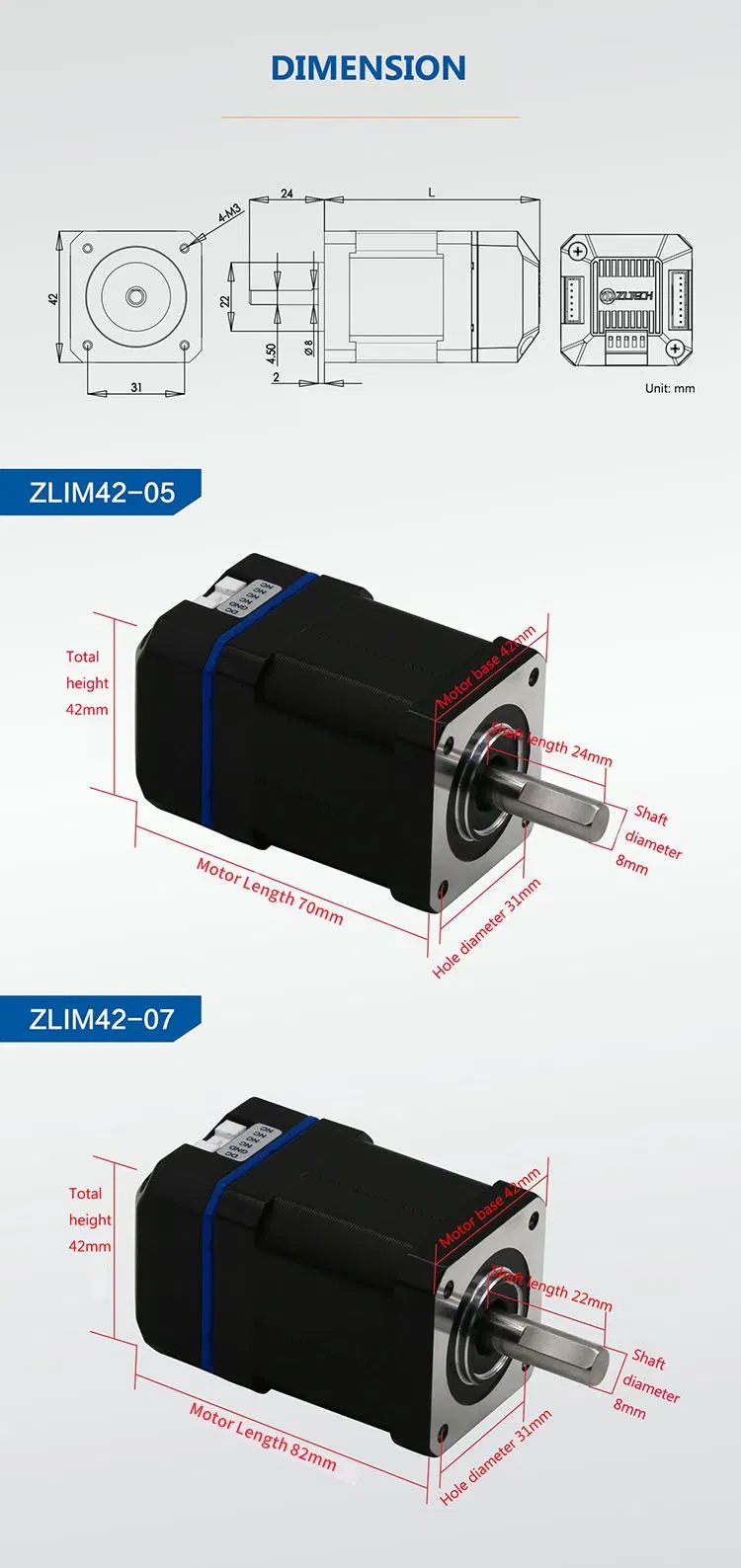 Small Size 2 Phase 1.8 Degree NEMA17 0.7nm DC 18V-36V 1.2A 2000rpm Encoder Integrated Open Loop Step-Servo Motor with Driver