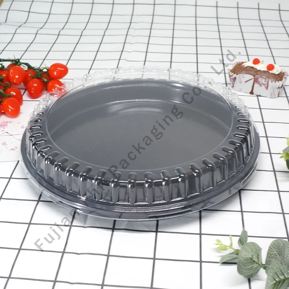 Reciclable Clear Circle plástico Takeaway Embalaje Sushi Box contenedor con Tapa