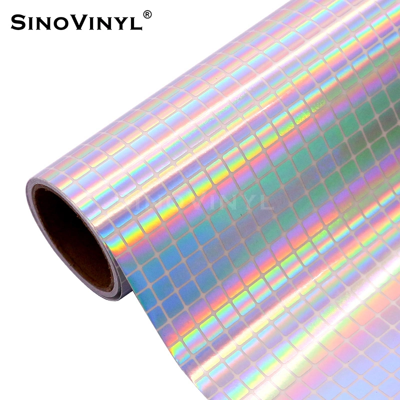 SINOVINYL Hot Sale Lajas holográficas Mosaic Plotter Plotter Plata Cuenco de corte Caja de regalo papel permanente de vinilo