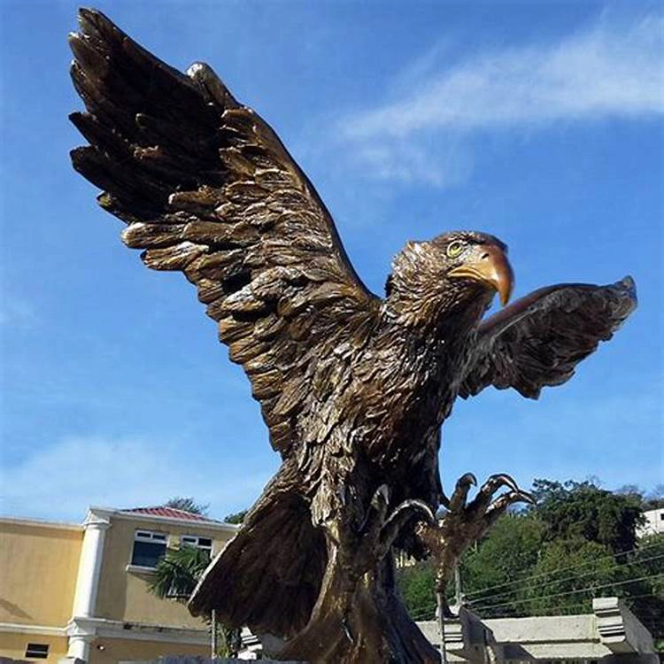 Park Decoration Outdoor Bronze Statue Large Brass Eagle Statue