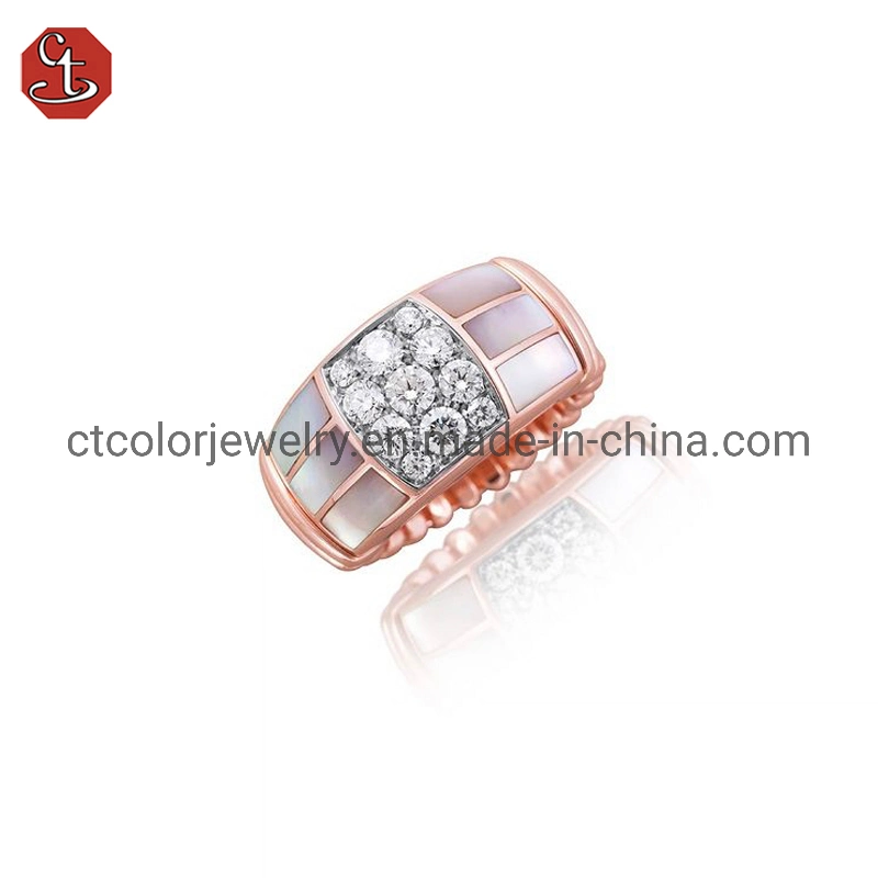 High Quality Fashion Design Micro Set Zircon Women Jewelry Ring