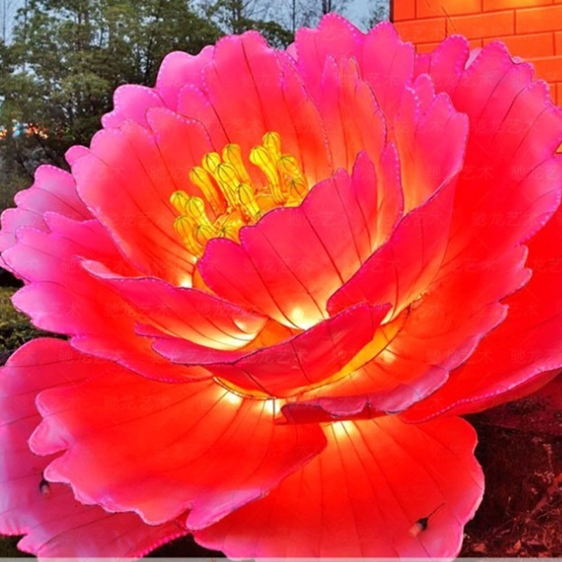 Linternas de flores de gran tamaño personalizadas para decoraciones del Festival del Medio Otoño