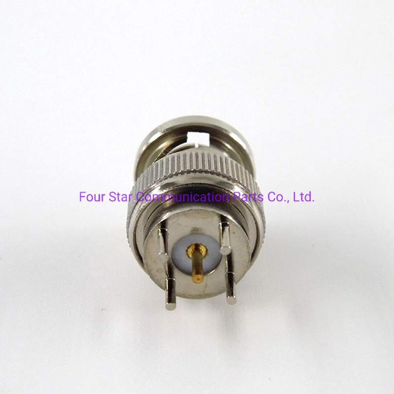 50ohm Electrical Wire Waterproof RF Coaxial BNC Male Straight Connector for P. C. B Mount